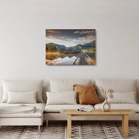 Sklenený obraz jazera (70x50 cm)