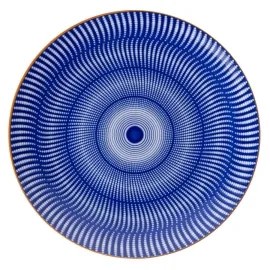 24-dielna jedálenská súprava modrá/oranžová/porcelán