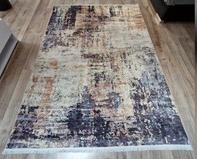 HU Sivo béžovo modrý moderný koberec VELVET M299 Rozmer: 60x100 cm