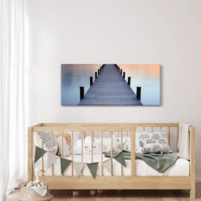 Obraz - Mólo pri jazere Starnberger, Bavorsko, Nemecko (120x50 cm)