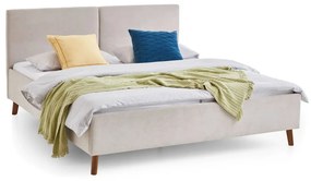 Béžová čalúnená dvojlôžková posteľ s roštom 180x200 cm Piano – Meise Möbel