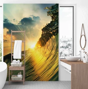 Gario Fototapeta Slnko sa láme cez vlny Materiál: Vliesová, Rozmery: 150 x 210 cm