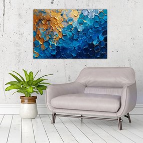 Obraz - Modrozlatá maľba (90x60 cm)