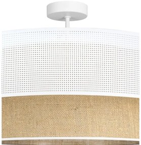 Prisadený luster BORHO 1xE27/60W/230V biela/juta