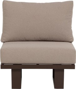 Hnedé kovové/polstrované záhradné kreslo Bear – WOOOD