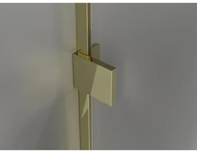 Mexen Lunar T, výklopný ľavý sprchový kút 140 x 100 cm, 8mm číre sklo, zlatý profil, 834T-140-100-50-00-L