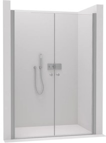 Cerano Antelo, 2-krídlové sprchové dvere do otvoru 88x190 cm, 6 mm číre sklo, chrómový profil, CER-CER-432316