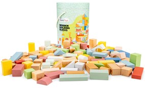 Drevené stavebné kocky - 100 ks