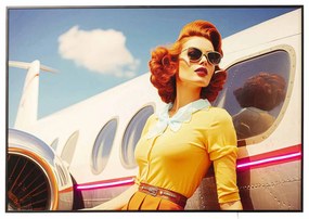 LED Jetset Lean Lady obraz viacfarebný 120x80 cm