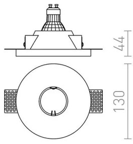RED - Design Rendl - R12357 - Podhľadové svietidlo DAG 1xGU10/35W/230V