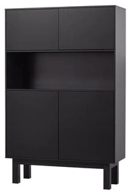 Čierna skrinka z borovicového dreva 110x170 cm Finca – WOOOD