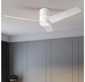 ZEVENTI - LED Stropný ventilátor BARROSA LED/18W/230V Wi-Fi Tuya biela + DO ZV0026