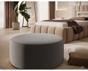 Svetlohnedá čalúnená jednolôžková posteľ s úložným priestorom s roštom 90x200 cm Lamica – ELTAP