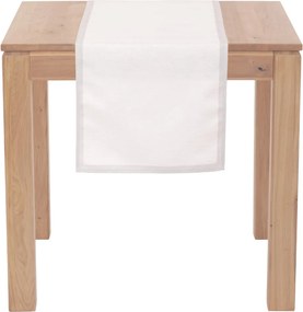 Vianočný behúň na stôl 150x40 cm, biely so striebornými nitkami