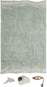 Detský kusový koberec Play Waves, 90x130, modrá, detská izba, Lorena Canals