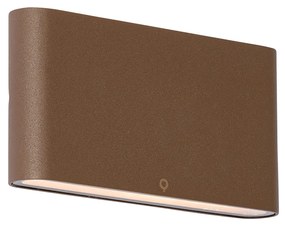 Moderná vonkajšia nástenná lampa hrdzavohnedá 17,5 cm vrátane LED IP65 - Batt