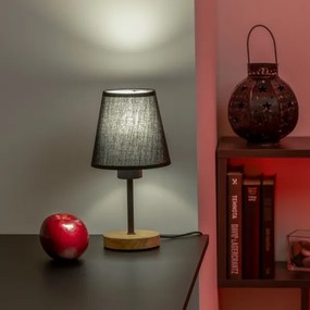 Brilagi - Stolná lampa NUBILA WOOD 1xE27/25W/230V dub/čierna