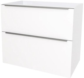 Mereo, Mereo Mailo, kúpeľňová skrinka 81 cm, chróm madlo, Multidecor, Biela Arctic, MER-CN591SBIAA