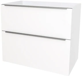 Mereo, Mereo Mailo, kúpeľňová skrinka 81 cm, chróm madlo, Multidecor, Biela Arctic, MER-CN591SBIAA