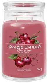 Yankee Candle vonná sviečka Signature v skle veľká Black Cherry, 567 g