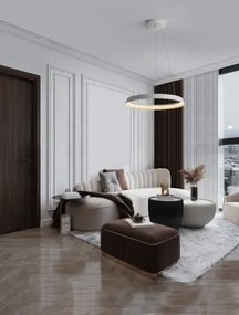 LED stmievateľný biely dizajnový luster Ormi 60