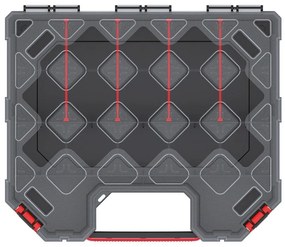 Skrinka s 5 prepážkovými organizérmi 41,5 × 29 × 29 cm, čierna
