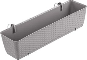 Plastový balkónový kvetináč DRL500PW 49,2 cm - mocca