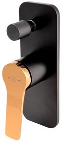 F-Design Seppia, podomietková batéria 2-výstupová, čierna matná-ružové zlato, FD1-SPA-7P-25