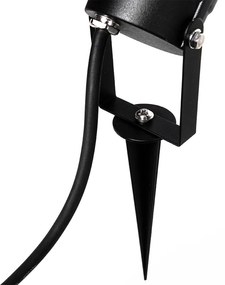 Sada 3 záhradných bodových svetiel čiernych vrátane kábla a zástrčky IP65 - Done