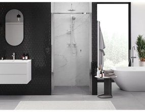 Mexen Exo, skladacie dvere do otvoru 100x200 cm, 6mm číre sklo, chrómový profil, 816-100-000-01-00