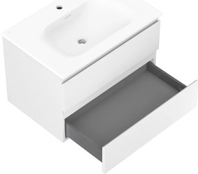 Mexen Orio, kúpeľňová skrinka 70 cm s umývadlom Vela, 2 zásuvky, biela matná, 91A10-07047-2-BFF01-W23M01