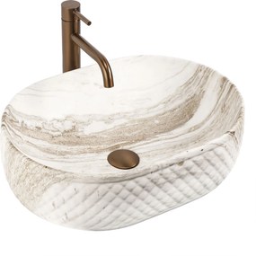 Rea Oktawia Saturn, umývadlo na dosku 500x355x150 mm, imitácia kameňa, REA-U3529