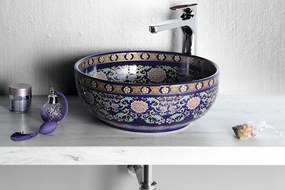Sapho Sapho, PRIORI keramické umývadlo, priemer 41cm, 15cm, čierna/kameň, PI021