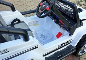 LEAN CARS Elektrické autíčko Jeep S2388 biele 4x45W