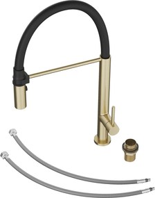 Gamma Vento Slim, vysoká drezová batéria, čierna-zlatá matná, GMA-BVOS-BGD