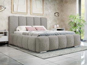 Čalúnená manželská posteľ Lisko Boucle, Rozmer postele: 180x200, Farby: Abriamo 07