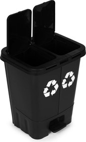 MULTISTORE Odpadkový kôš 40 l dvojitý - čierny