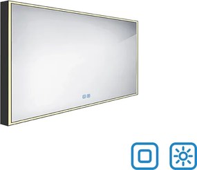 Nimco Čierne LED zrkadlo 1200x700 s dvoma dotykovými senzormi - ZPC 13006VX-90