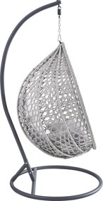 Závěsné houpací křeslo Houseland Imogen šedé L