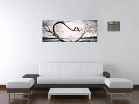 Gario Obraz s hodinami Vtáčia láska Rozmery: 40 x 40 cm