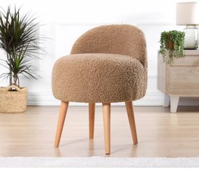 Taburet MIKI, priemer 46 cm, hnedý