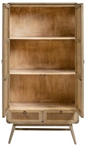 Šatníková skriňa z masívu mindi v prírodnej farbe 90x175 cm Nalu – Kave Home