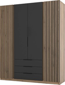 4-dverová skriňa do predsiene s zásuvkami Dravero Ev/bl-ev 2LAM 2F 3S