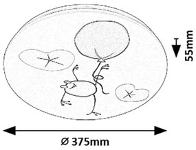 Rabalux 71069 - LED Detské stropné svietidlo FROGGO LED/24W/230V 3000K