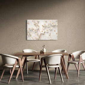 Obraz - Zlatý kvet - abstraktné (90x60 cm)