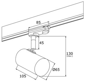 Argon 4323 - LED Bodové svietidlo do lištového systému HAGA LED/9W/230V zlatá