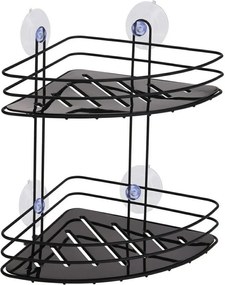 Polička do kúpeľne Black 2, čierna