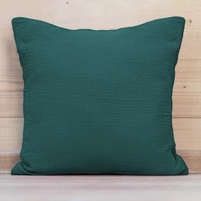 Biante Mušelínová obliečka na vankúš MSN-043 Tmavá petrolejovo zelená 70 x 90 cm