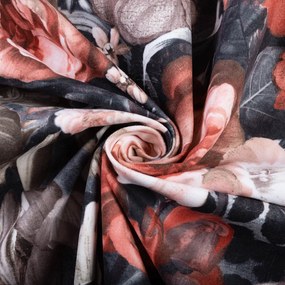 Biante Zamatový štvorcový obrus Tamara TMR-018 Červené kvety 40x40 cm