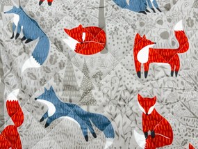 Prehoz na posteľ FOXIVA sivý, 100% bavlna Rozmer: 170 x 210 cm